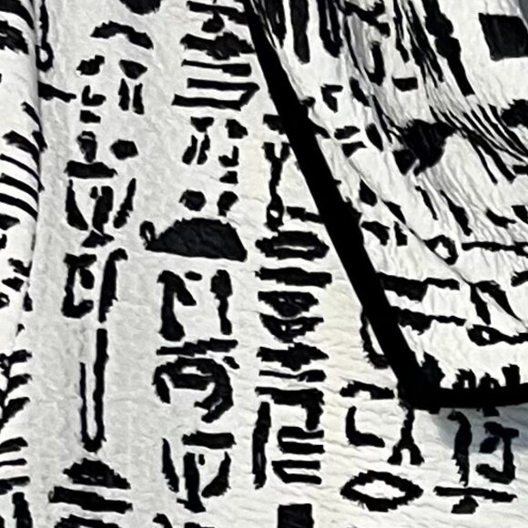 IC by Connie K Jacket, Women's M/L, Black/Cream, 3/4 Slv, Tribal Print, pockets - Picture 10 of 10